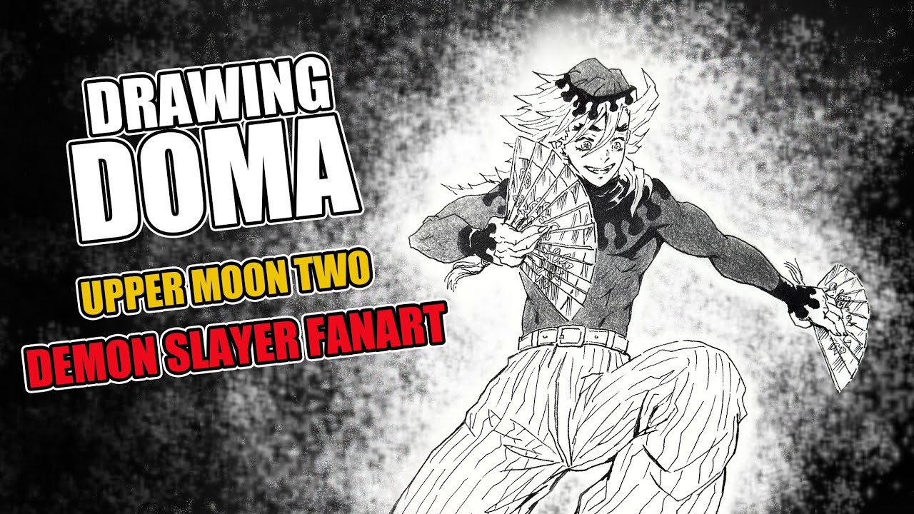 Drawing Doma (Upper Moon Two)|Demon Slayer Fanart|上弦の弐・童磨｜鬼滅の刃 ファンアート