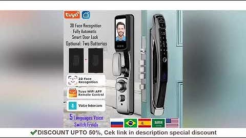Wifi Tuya APP Face Recognition Smart Door Lock With Camera Video Call Voice Intercom Digital Door Lo