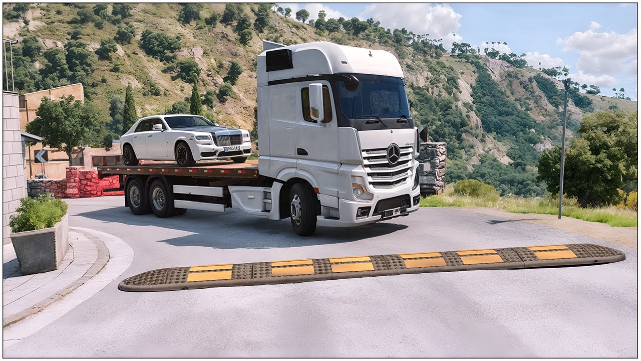 Trucks vs Speed Bumps SPECIAL #14 #usa #taxes #ohio #california | Trucks-VS-Bumps #truck #car