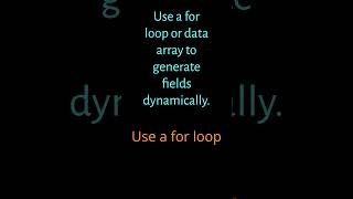 Dynamic form field generation