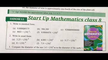 Exponents (Powers) | Exercise 2.3|Class 8 | Start up Mathematics | Viva Education | Rajmith Study