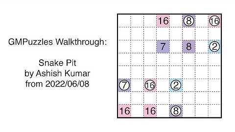 GMPuzzles - 2022/06/08 - Snake Pit by Ashish Kumar