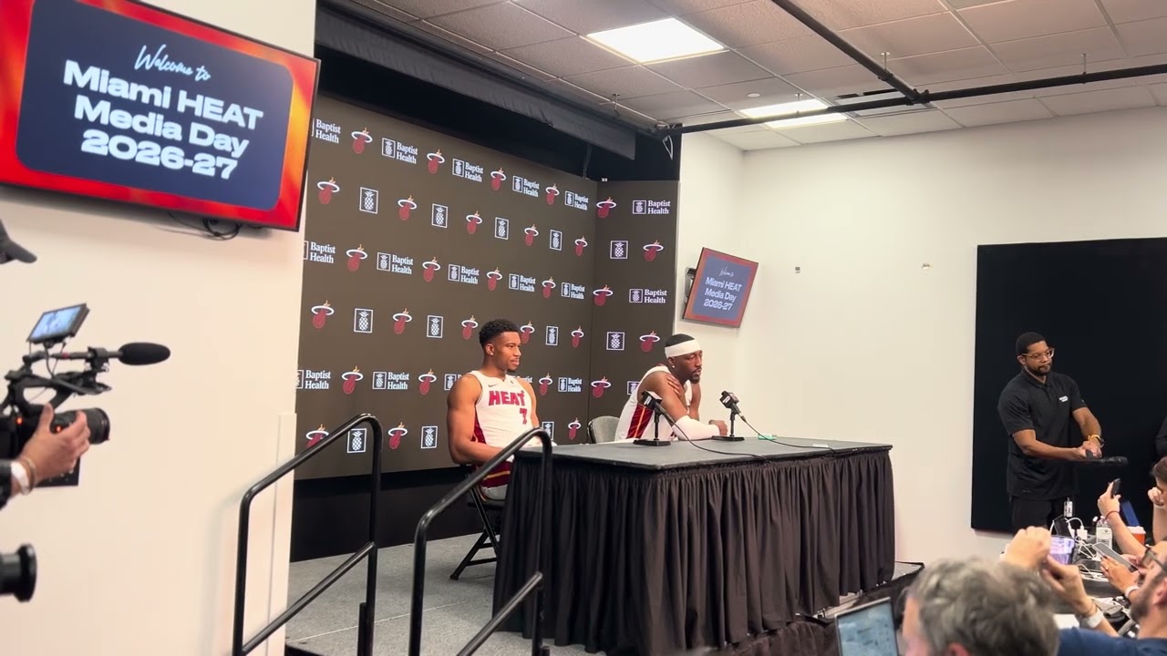 Giannis & Bam Take Questions Together for the First Time in Miami 🔥 | Heat Media Day
