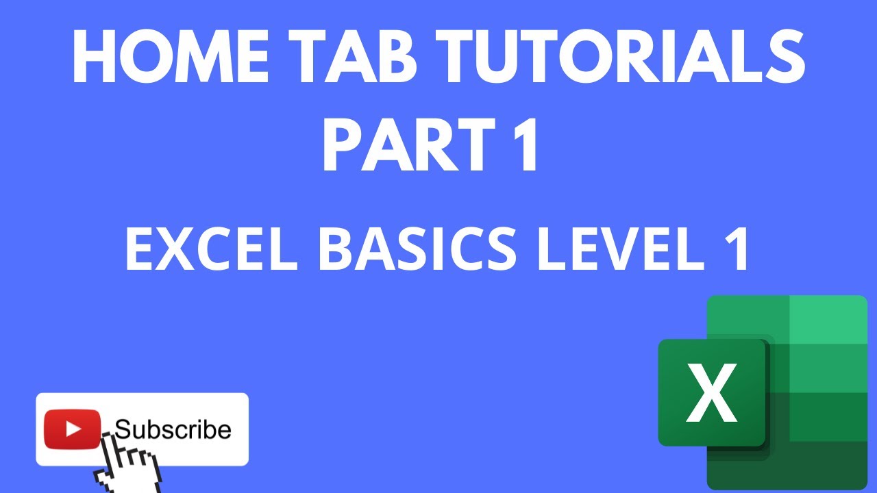 MS Excel Basics Home Tab Part 1 | How To Use Home Tab In Ms Excel - YouTube
