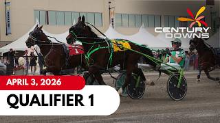 Century Downs Harness Racing Qualifiers - April 3, 2026 - Qualifier 1