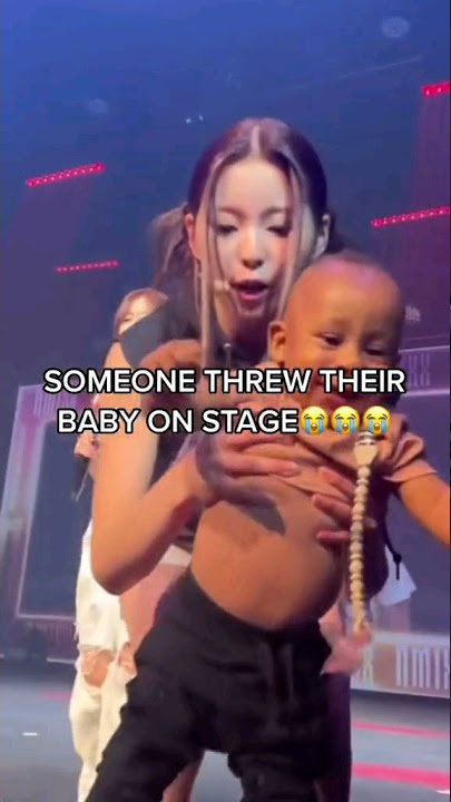 Someone threw their baby on stage!!!😭😭😭 #nmixx #kpop #kyujin #shorts #viral #viralvideo #jyp #fyp