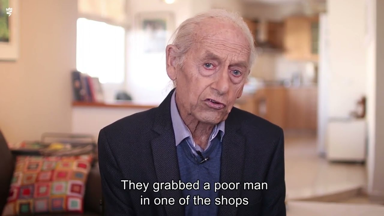 Holocaust survivor Zvi Aviram describes the November 1938 Pogrom