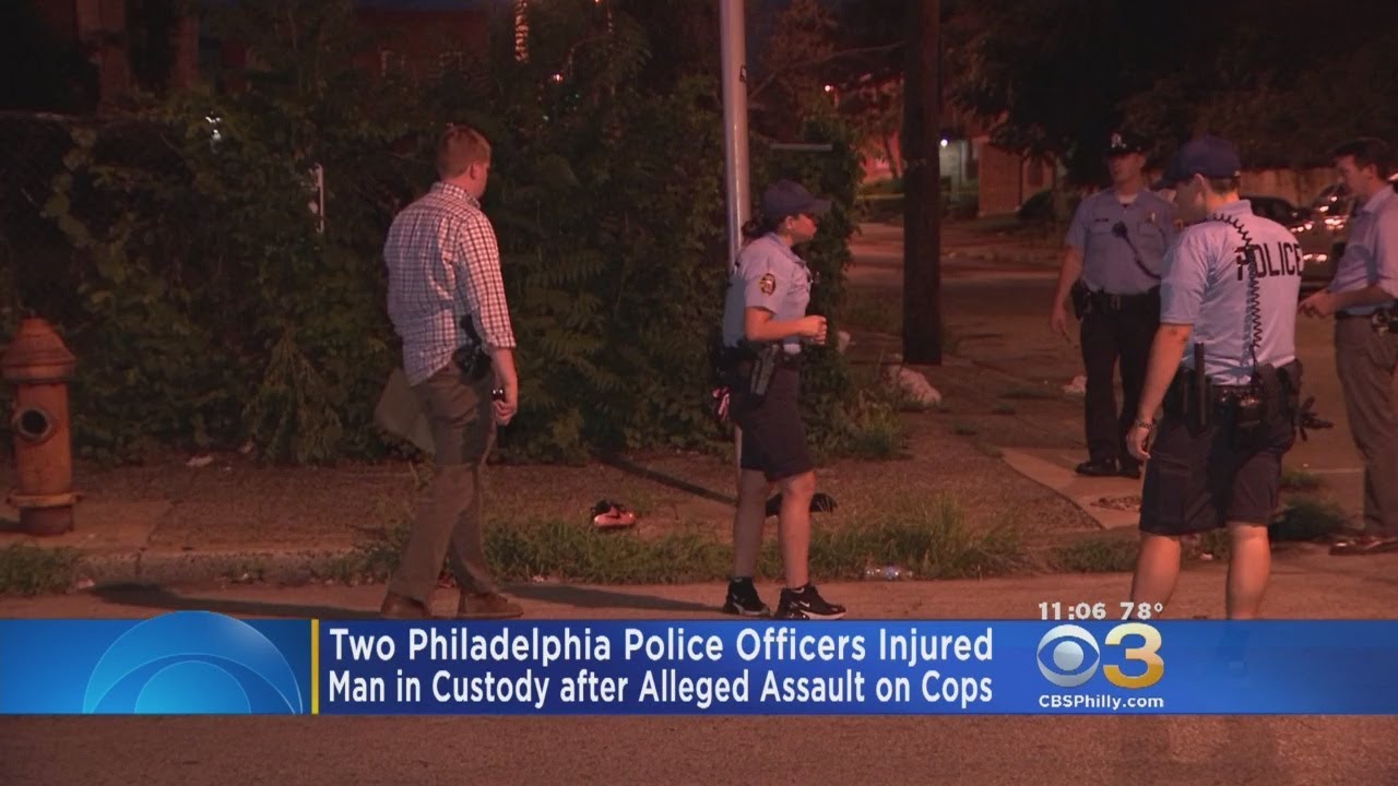 Two Philadelphia Police Officers Injured Saturday Night - YouTube