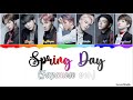 BTS 방탄소년단 Spring Day Japanese Ver Lyrics 일본어가사 한국어발음 한국어번역 Color Coded Kan Rom Eng 