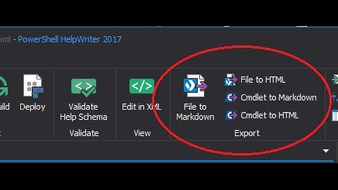 Create PowerShell help file in HTML and Markdown