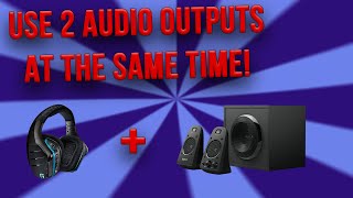 use 2 audio outputs at the same time on windows! (realtek sound devices)