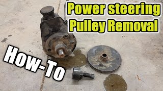 Power Steering Pulley Removal When Pressed On How-To