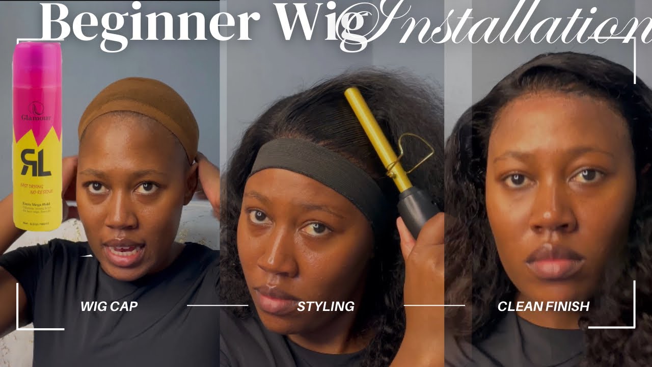 Step by step guide beginner wig installation #wigs #wiginstallationtutorial  #southafricanr 