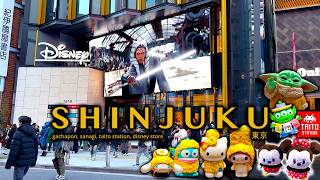Exploring Shinjuku Tokyo: Disney Flagship Store, Arcade & Gacha, 3D Cat Billboard | Japan Vlog