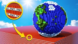 1 MILLÓN DE TNT VS LA TIERRA  MINECRAFT RETO