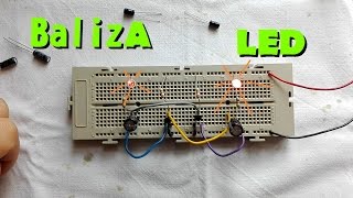 Baliza Destellador 2 LEDs - Montajes protoboard #1