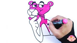 Pembe Panter Boyama Ve Çizim, Pembe Panter Nasıl Çizilir? Çocuklar İçin Çizim Ve Boyama.