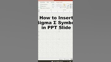 Insert Sigma Symbol in Power Point #shorts
