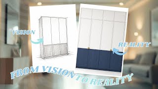 Minimal Wardrobe Design for Bedroom | SketchUp Tutorial