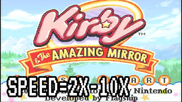 Kirby & the Amazing Mirror intro sped up 2x - 10x