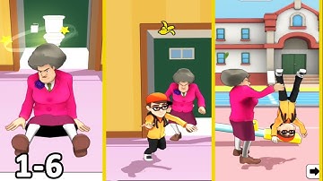 School Escape - Skip Games -Level 1 - 6 Wins and Fails Nick Vs Scary Teacher