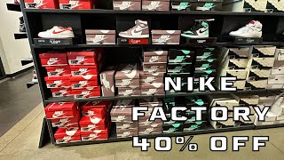 WENT TO NIKE FACTORY STORE AT SARATOGA CALIFORNIA. 40% OFF ALL BACK WALL. THEY GOT SOME HIT.