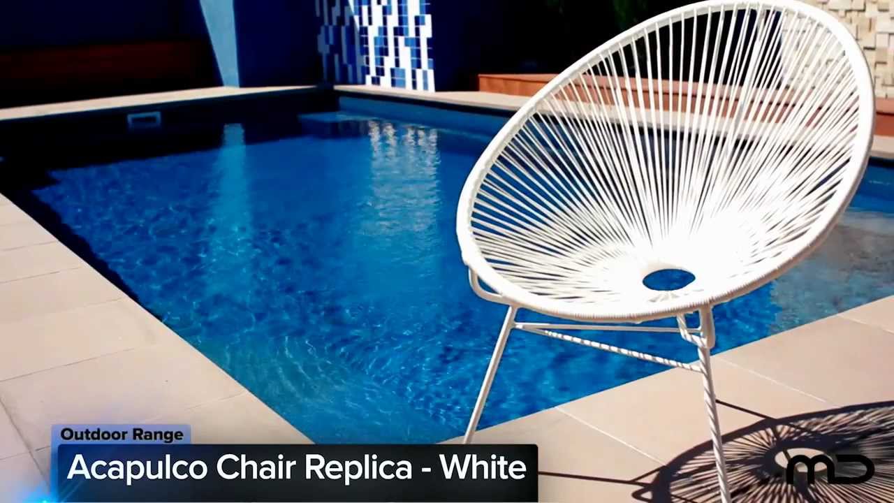 Acapulco Lounge Chair Replica - Outdoor Wicker -  White - Milan Direct UK
