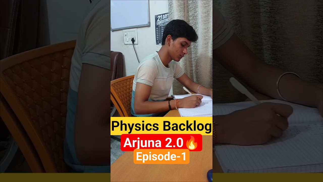Can I Complete Physics Backlog in 1 Day? 🤯 | Comeback Series(Ep-1)#explorepage#minivlog#ArjunaReboot