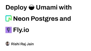 Run your own analytics with Umami, Fly.io and Neon