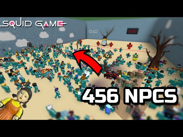 I MADE 456 NPCS PLAY SQUID GAME ON ROBLOX! (BOBUX EVENT) class=