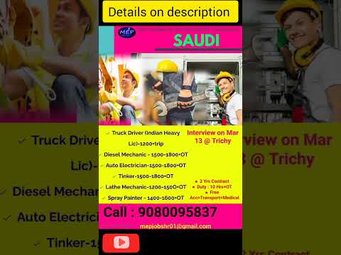 Auto Painter Job Vacancy Saudi Arabia