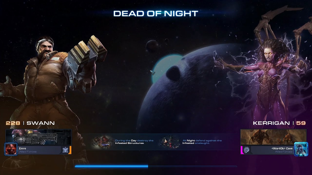 StarCraft 2 - Dead of Night (Co-op Mission) Brutal With Commander Swann
