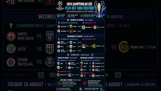 🏆 Şampiyonlar Ligi Play-off Turu Fikstürü! | Champions League Play-off Fixtures 🔥