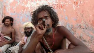 Aghori Baba smoking ganja