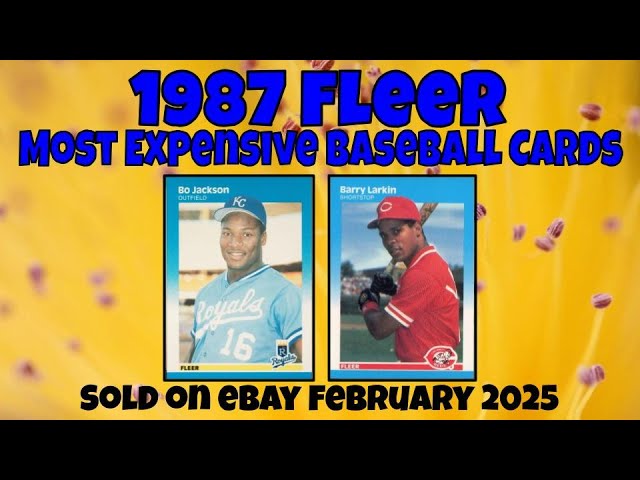 1987 Fleer Most Expensive eBay Sales Baseball Cards - February 2025