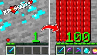 Minecraft, But Your XP = Your HEARTS...!😱