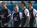 Messi en el entrenamiento del PSG