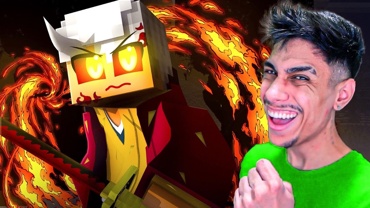 Virei o ONI da RESPIRAÇÃO DO SOL em KIMETSU NO YAIBA no MINECRAFT !! Guerra Remake EP. 4 ‹ Ine ›
