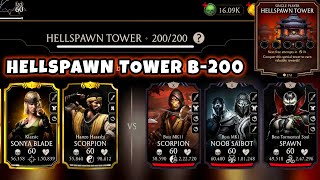 Hellspawn Tower Battle 200 Boss Fight 🔥 + Diamond Card Reward || Mortal Kombat Mk Mobile || MrKombat