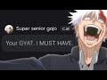 So i tried talking with super senior gojo in cai