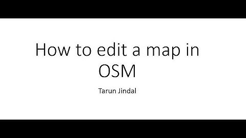 How to edit a map in OSM