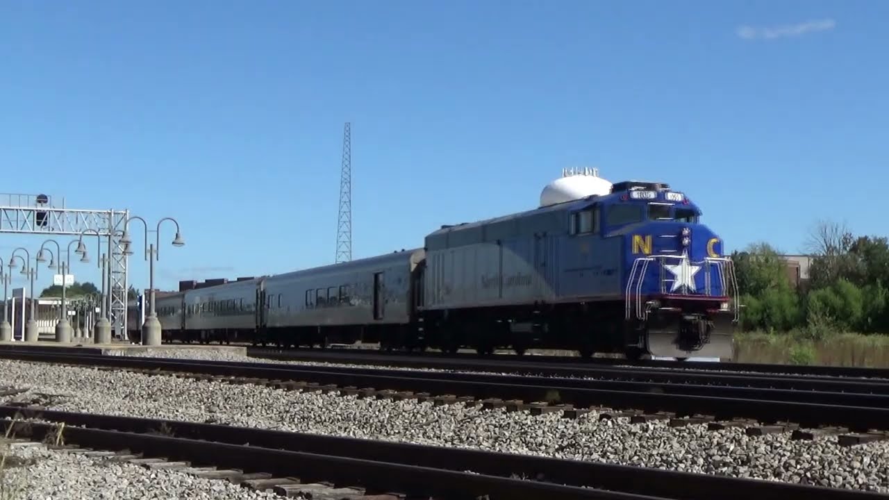 A Few Trains In Downtown Greensboro NC Including An SD70IAC Leader 10/2/2025