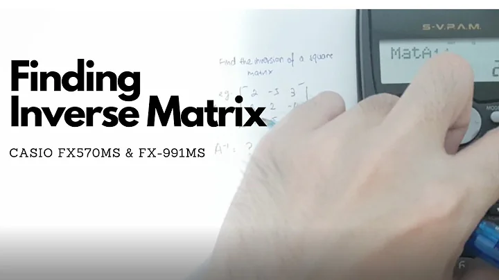 Find Inverse Matrix using (CASIO fx570ms & fx991ms)