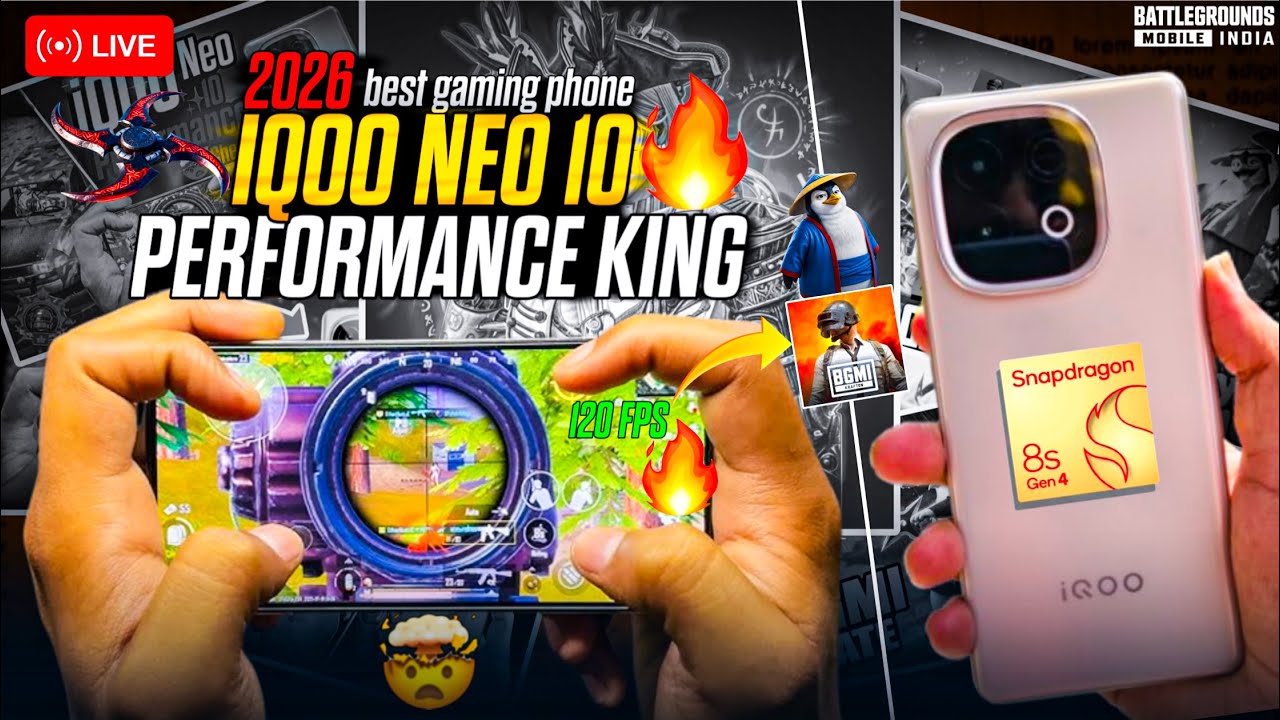 2026 Gameplay Live Stream 🤯With iQOO neo 10 Performance Check🔥 ||YouTuberKon❤️

