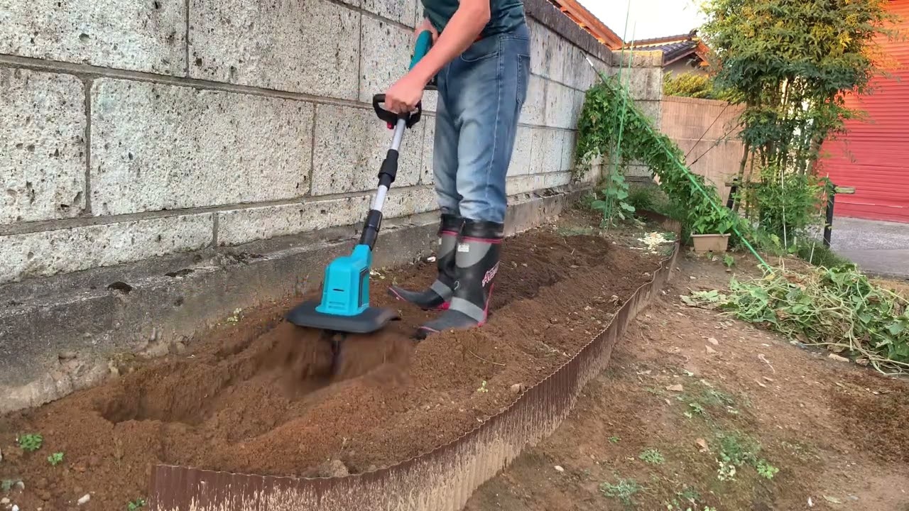 電動耕運機で遂に畑を耕しましたました！