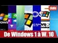 De Windows 1 à Windows 10 : 30 ans d'évolutions en 10 minutes !