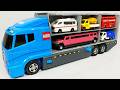 はたらくくるまのトミカのミニカーを開封してコンボイへ収納します☆Work car's Tomica miniature cars are opened and stored in the convoy