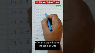 14 Times Table Trick | 14 table trick | math trick | trick to learn tables | #shorts #learntable