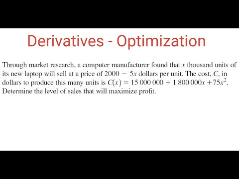 OPTIMIZATION: Laptop Sales