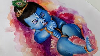 How To Draw Lord Krishna Lord Krishna Painting How to Draw Krishna Step By Step YouTube